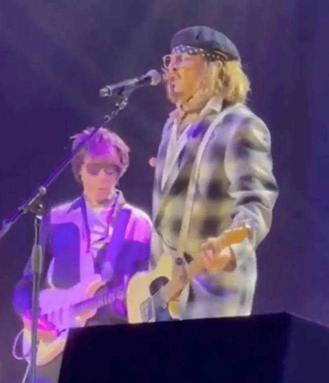 Depp made a surprise appearance in Sheffield. Credit: Twitter
