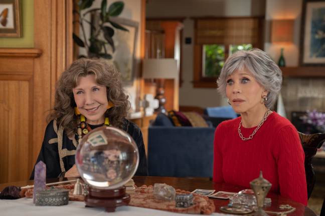 Grace and Frankie’s time in heaven together came to a swift end, however, and the friends were sent back down to earth (Saeed Adyani).
