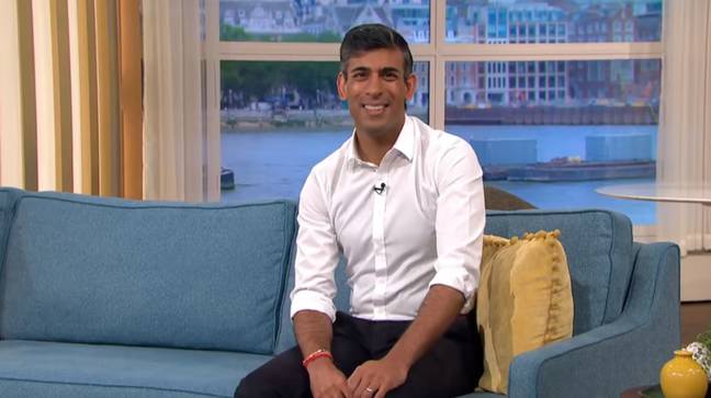 Hopeful prime minister-to-be Rishi Sunak appeared on ITV's This Morning today. Credit: ITV