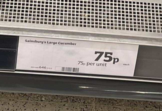 The large cucumber costs 75p (Credit: Deadline News)