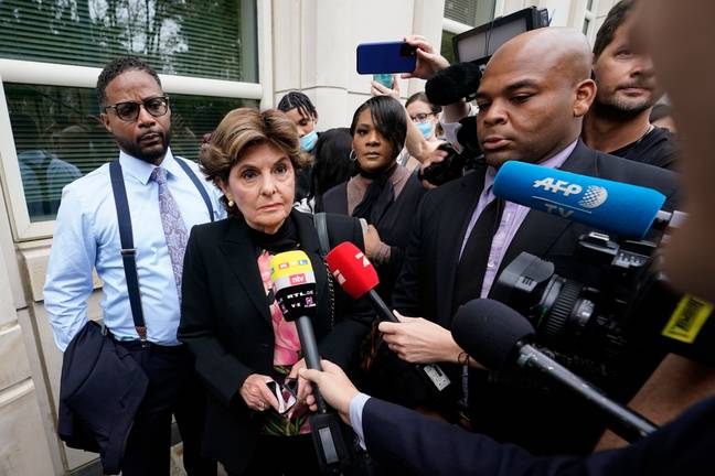 Attorney Gloria Allred arrived in court on day one of the trial (Credit: Shutterstock)