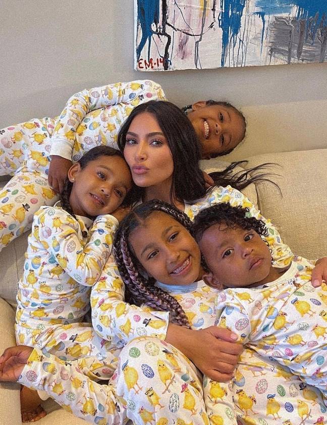 The sweet moment has reminded fans that she is just a child (Instagram Kim Kardashian).