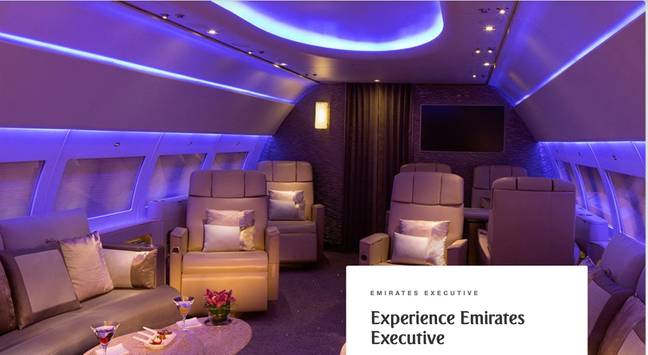 The Emirates Executive private jet (Credit: Emirates)