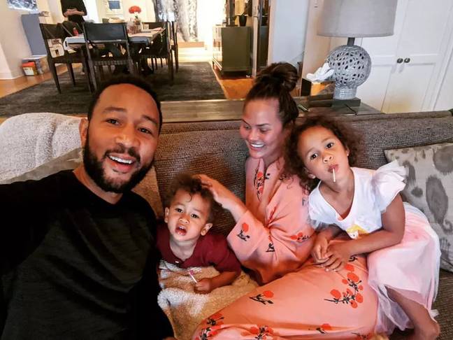 Chrissy Teigen and her family. Credit: @chrissyteigen/Instagram.