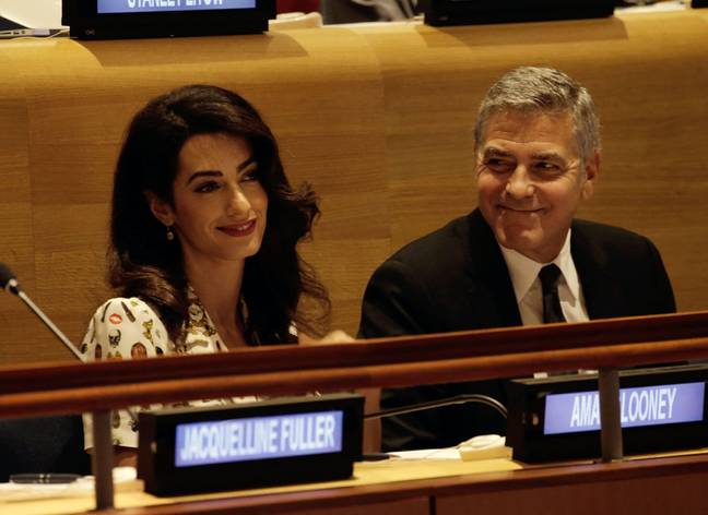 George and Amal Clooney at a United Nations summit. Credit: Abaca Press / Alamy Stock Photo