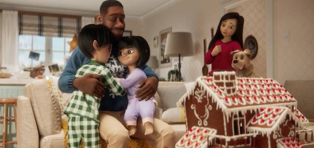 The heartwarming ad sees the family create new festive traditions (Credit: Disney)