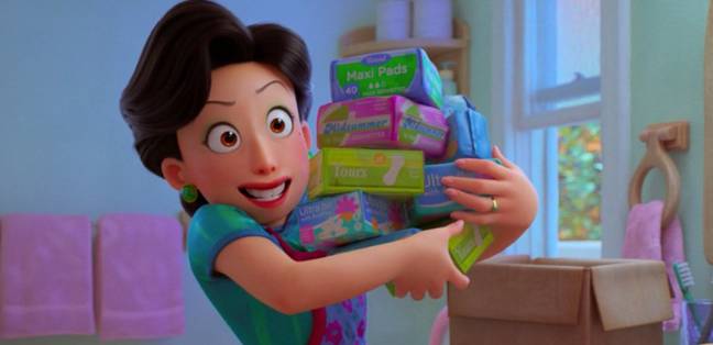 Viewers were emotional at seeing sanitary products on screen (Credit: Pixar)