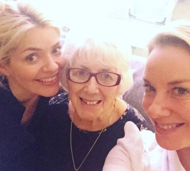 The couple are related through Holly's husband, Dan (Credit: Instagram/ Tamzin Outhwaite)