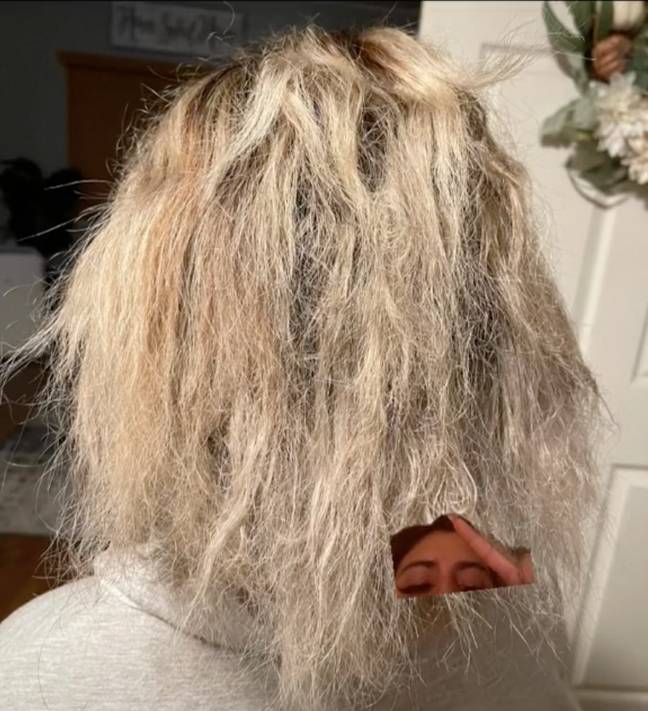 Jackie left viewers in shock after revealing the result of her blonde hairdo (Credit: @itsjayonce222/TikTok)