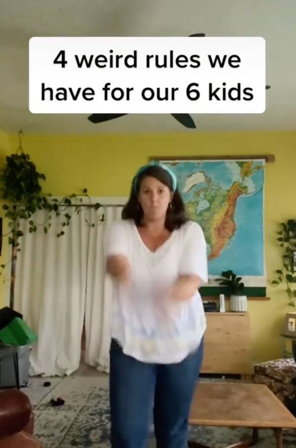 Mum divides opinion after sharing four ‘weird’ rules she has for her six children
