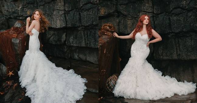 These Ariel inspired gowns are a dream. (Credit: Disney)