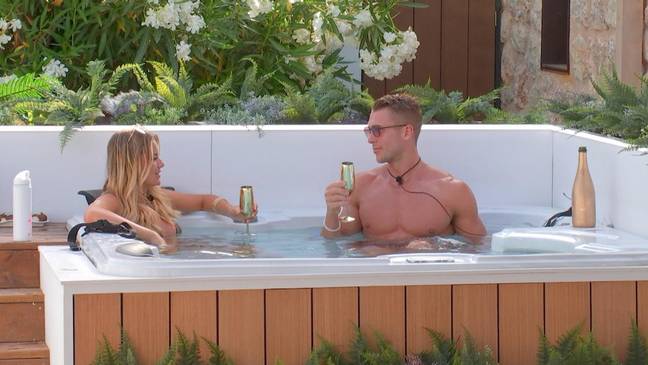 Charlie Radnedge joined the villa and asked Tasha on a hot tub date. Credit: ITV.