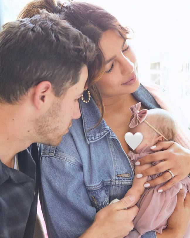 Priyanka and Nick have shared the first photo of their baby girl. (Credit: Instagram/@priyankachopra)