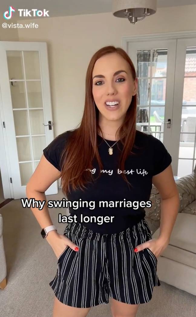 Vista Wife believes swinging marriages can last longer. Credit: TikTok / @vista.wife