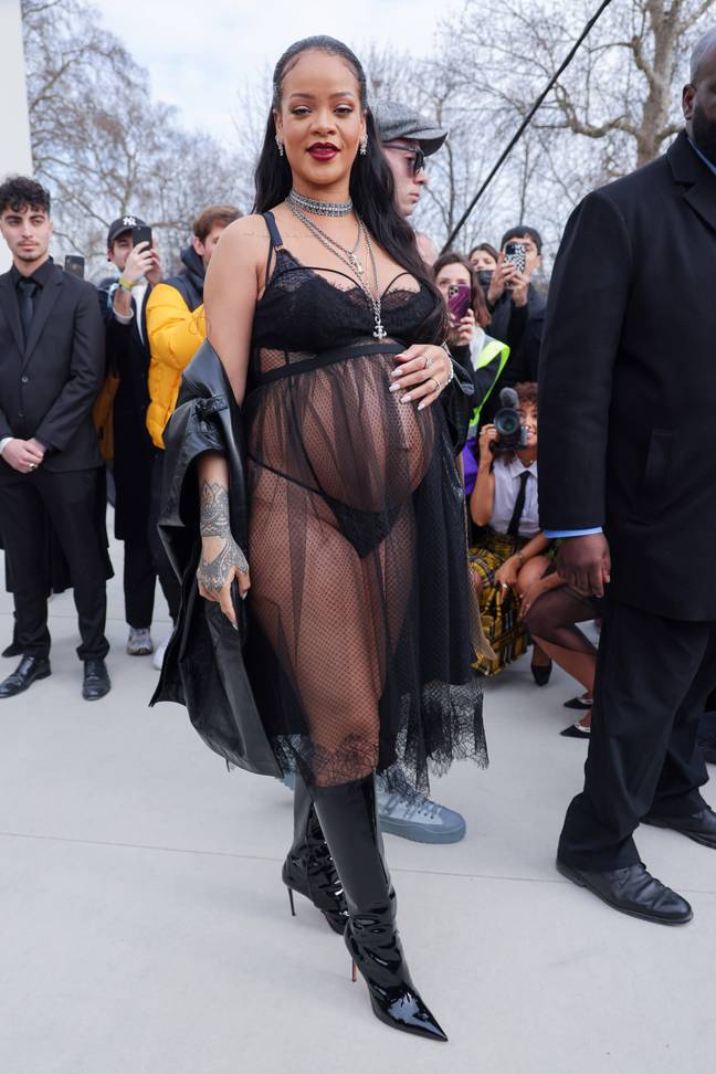 Rihanna has been forced to defend her maternity style after her ‘indecent’ Paris Fashion Week outfit. (Shutterstock).