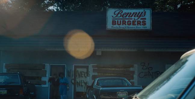 The derelict Benny's Diner. Credit: Netflix