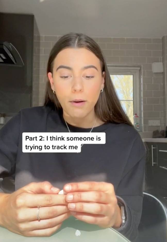The TikToker admitted she had no idea how long the device had been in her bag. Credit: TikTok/@molly32320