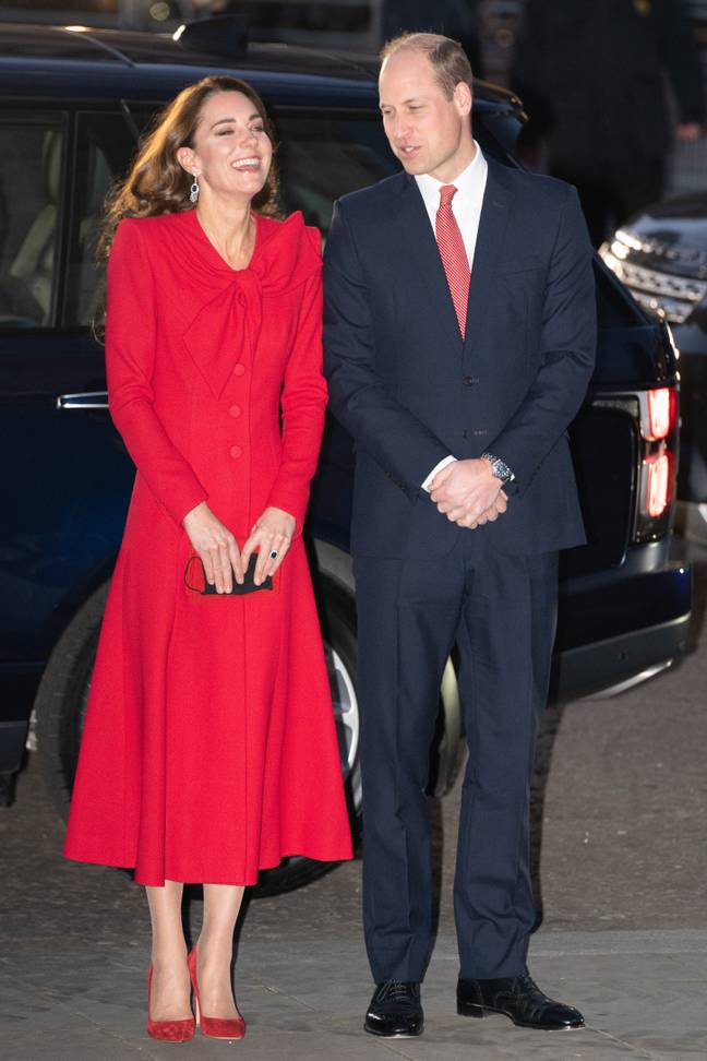 Prince William and Kate attended the festive event at Westminster Abbey. (Credit: PA)