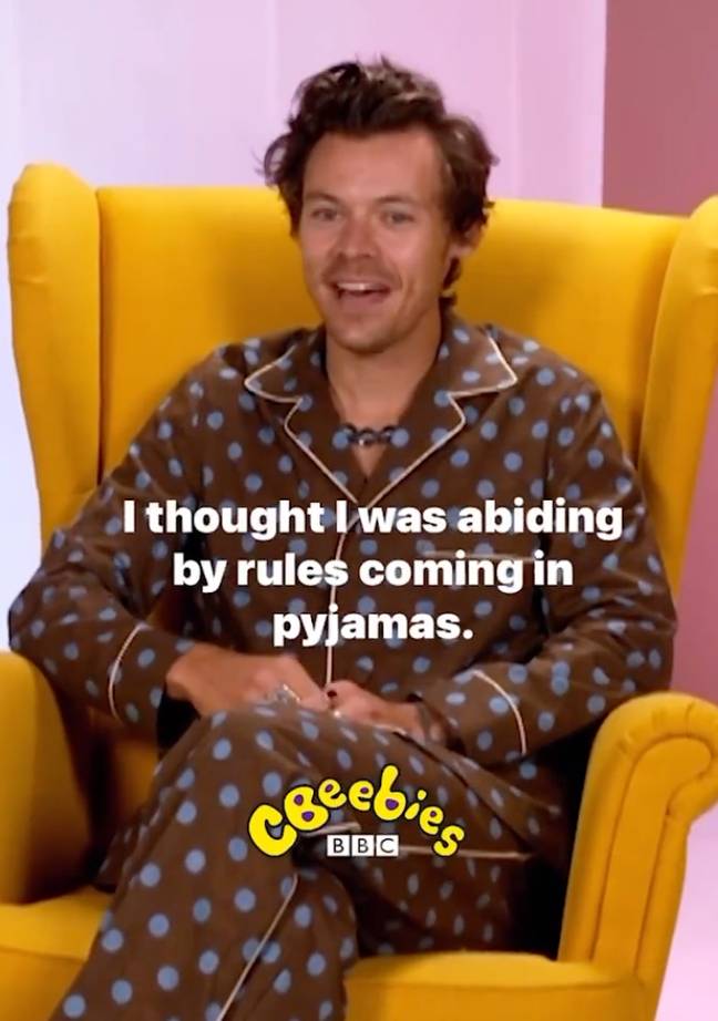 Harry appeared on Cbeebies Bedtime Stories in PJs. Credit: BBC