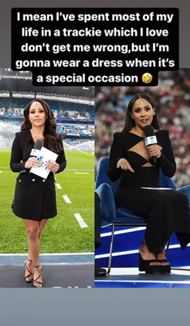 Alex Scott a défendu sa robe.  Crédit : Instagram/@alexscott2