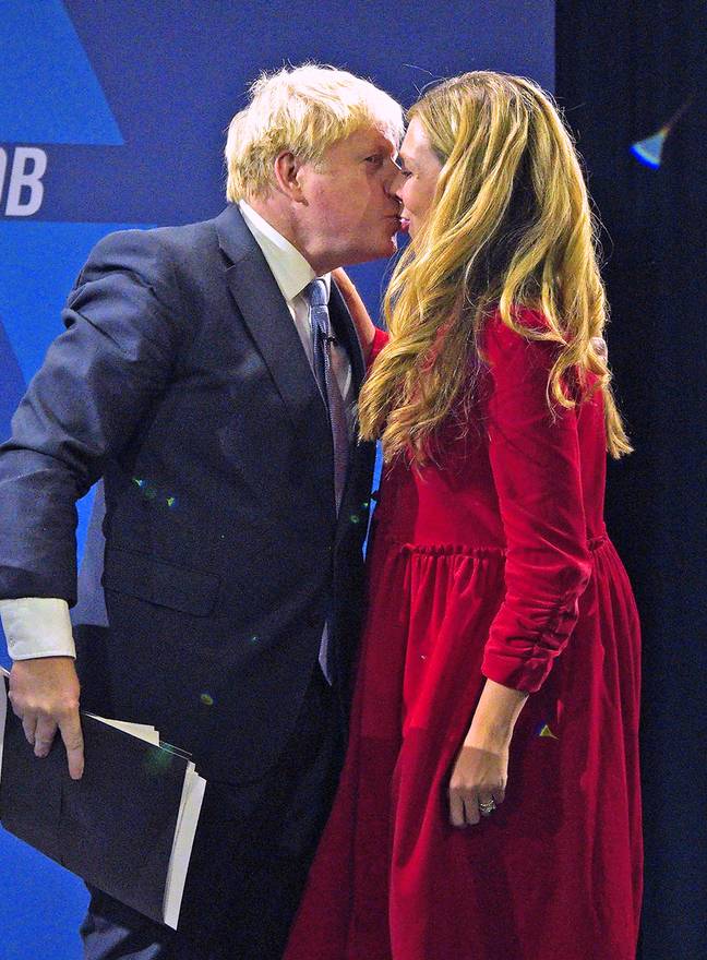 Boris and Carrie at the Conservative party conference (Credit: PA)