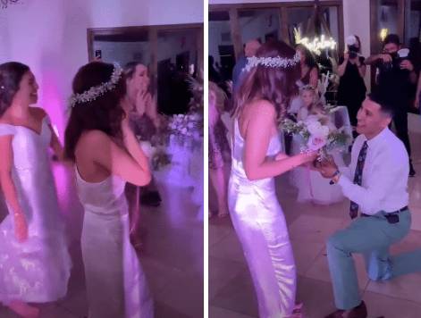 The bride was in on the proposal (Credit: TikTok/ @lauragr37)