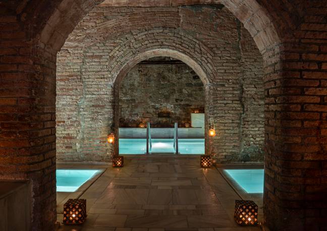 The Roman inspired baths are located underneath Covent Garden in London (Credit: AIRE Ancient Baths London)