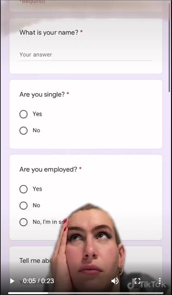 Reactions to the questionnaire were quite mixed (Credit TikTok/@rumourhasitvintage)