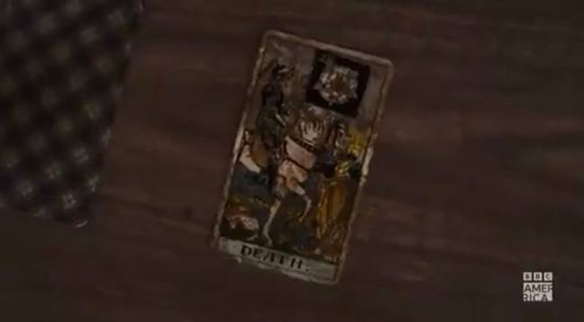 A 'death' tarot card can be seen in the trailer. (Credit: BBC America)