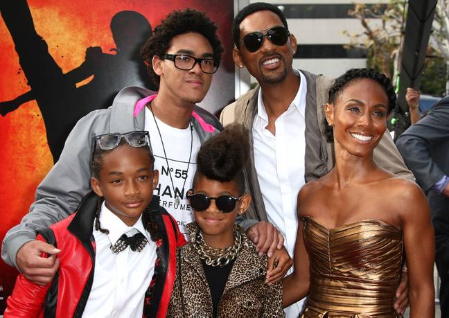 The family attends the premiere of The Karate Kid starring Jaden. (Credit: Alamy)