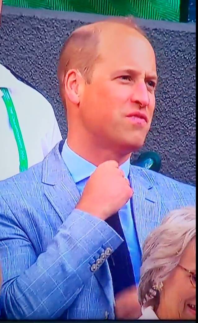 William appeared to almost swear in public while at Wimbledon. Credit: Twitter