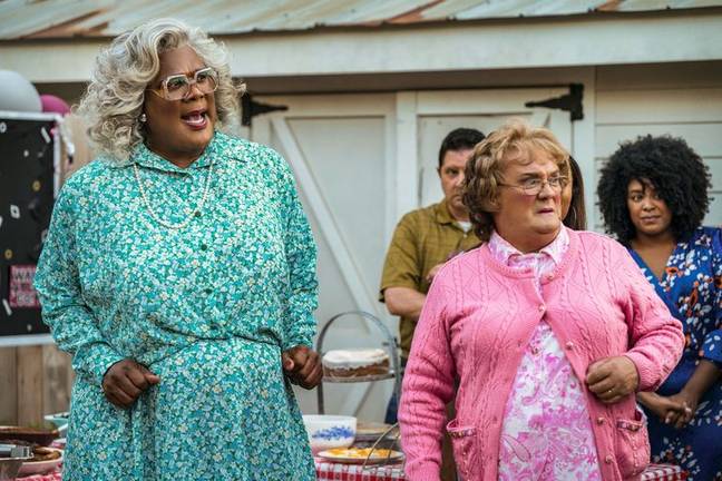 Fans were totally shocked to Brendan O'Carroll appearing as the Mrs Brown in the movie (Credit: Netflix)