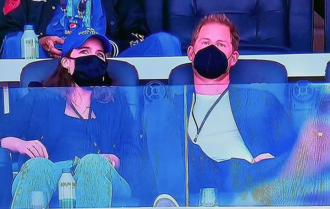 Prince Harry was spotted in the crowd (Credit: NBC)