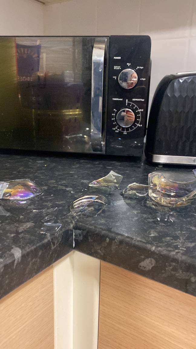 The glass exploded whilst Lauren drank from it, causing her to ingest different sized fragments. (Credit: Kennedy News)