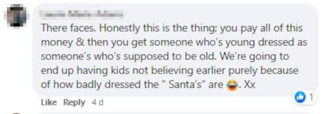 People quickly flocked to the comments after seeing the state of Santa (Credit: Deadline News)