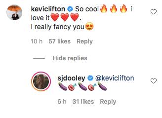 Boyfriend Kevin is a big fan (Credit: Instagram - staceydooley)
