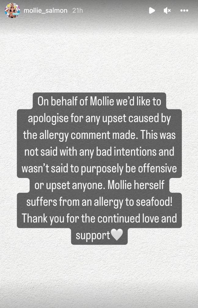 Molly Salmon's family released a statement. Credit: @molly_salmon/Instagram