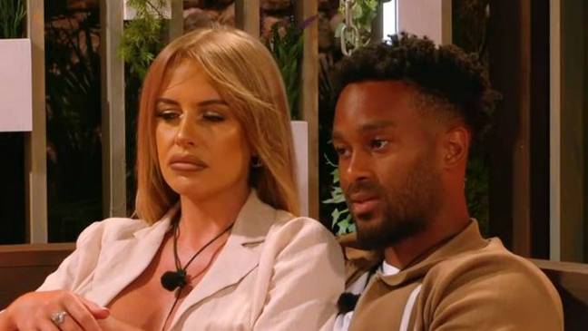 The damage was done during a challenge in the Love Island villa, according to Faye. [Credit: ITV]
