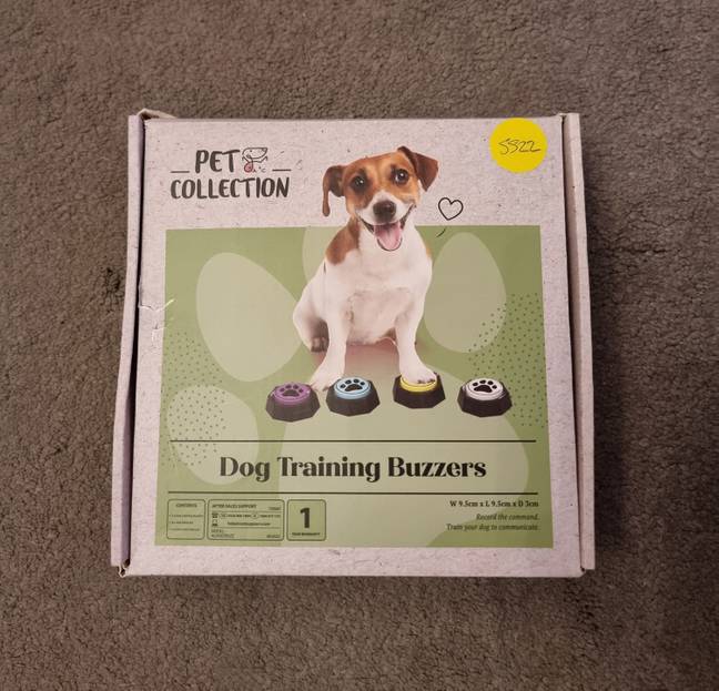 Aldi's new £19.99 pet buzzers promise to get your dog 'talking'. Credit: Catherine Lamb