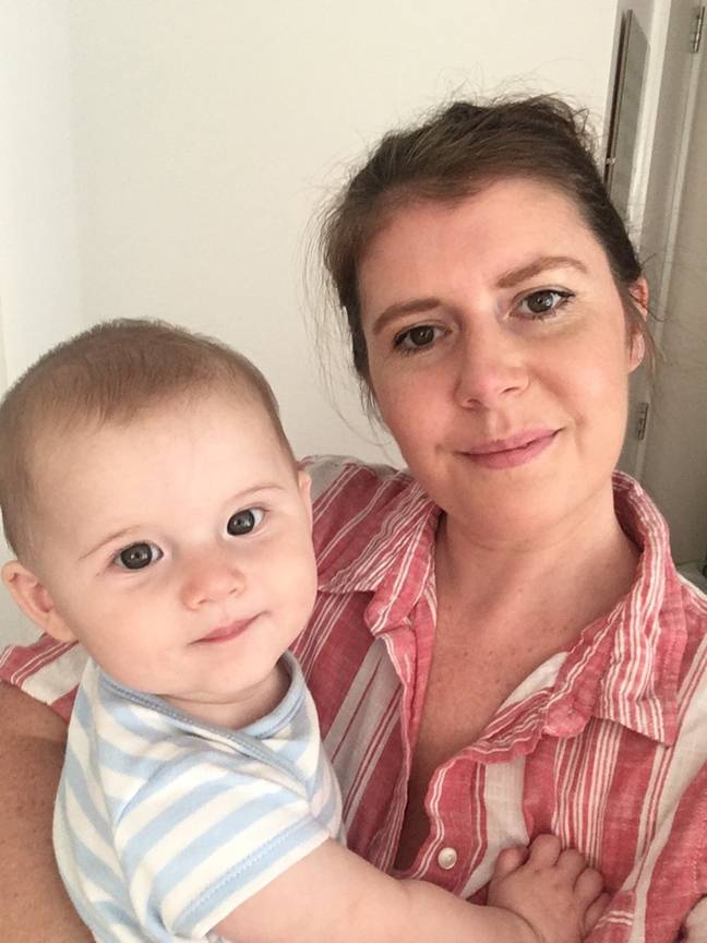 Claire was 20 weeks pregnant when she found out her mole was melanoma (Credit: Caters)