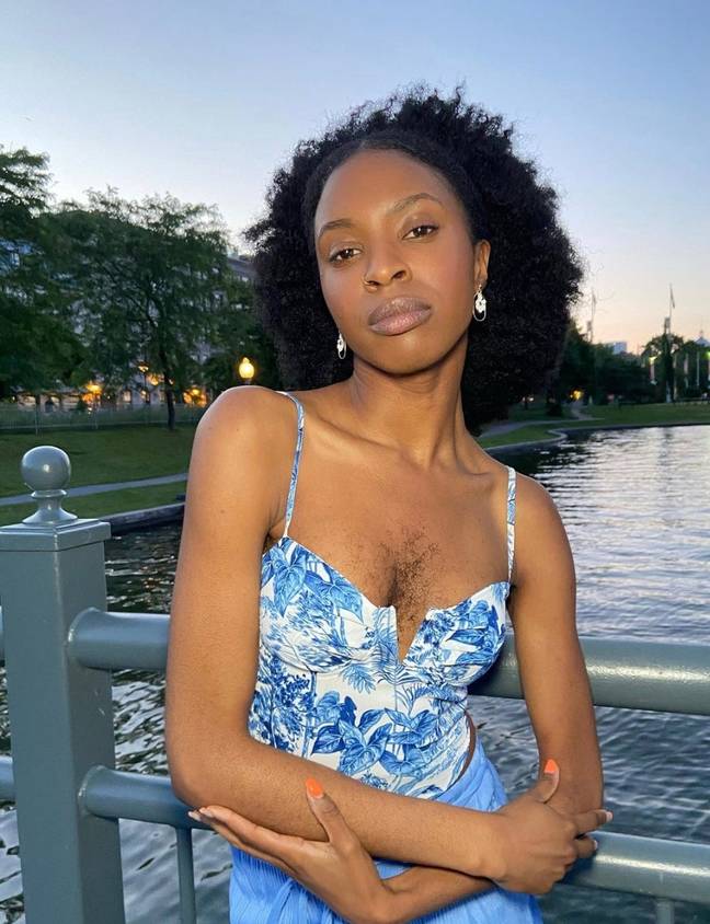 Esther Calixte-Bea opted to let her body hair grow out after ‘challenging herself’ to take part in the Maipoils body hair movement in Montreal in 2020. Credit: @queen_esie / Instagram.