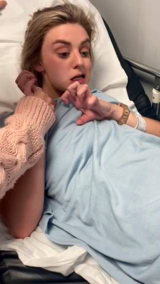Millie was in hospital overnight but has now been discharged (Credit: SWNS)
