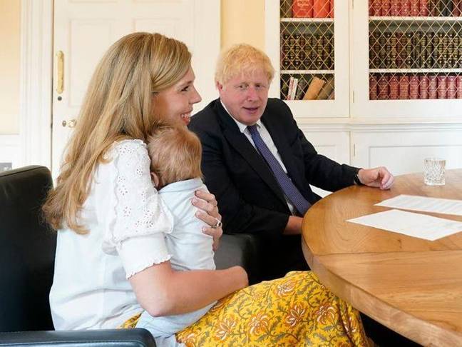 Boris Johnson welcomed son Wilfred earlier this year (Credit: Downing Street)