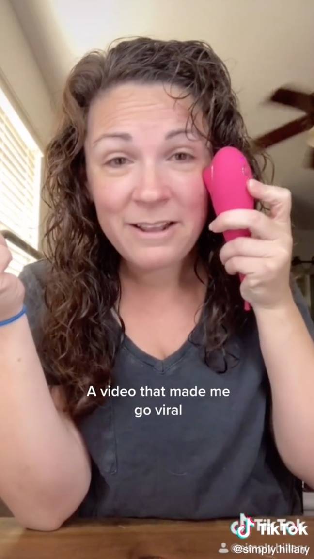 One woman demonstrated her 'pore cleaner' (Credit: TikTok - simply.hillary)