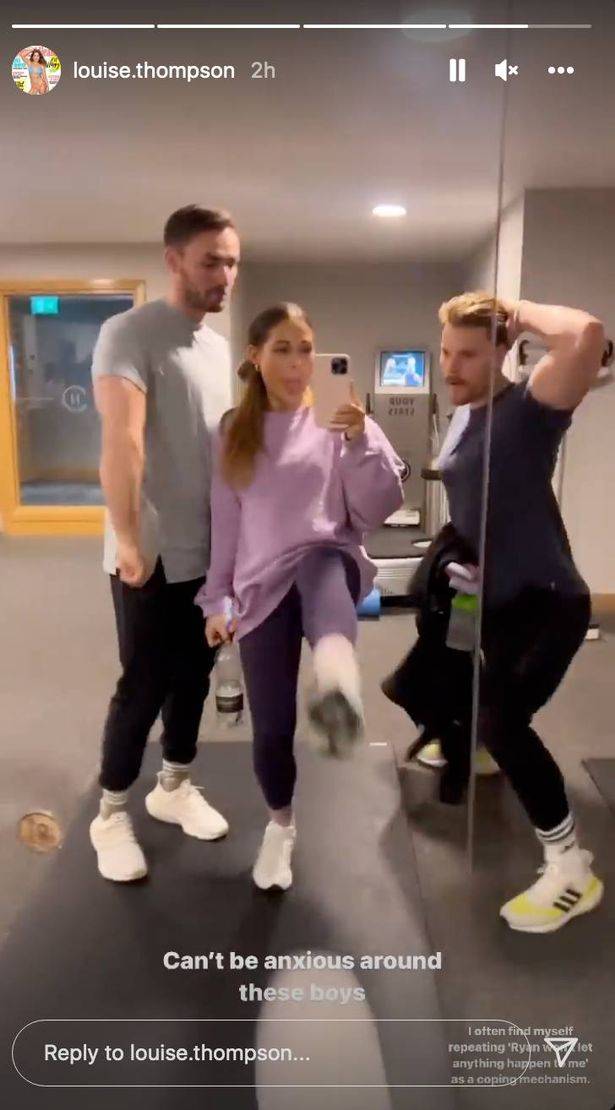 Louise at the gym. Credit: Instagram/louise.thompson