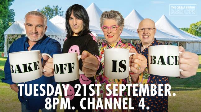 The Bake Off team have confirmed the news! (Credit: Channel 4)