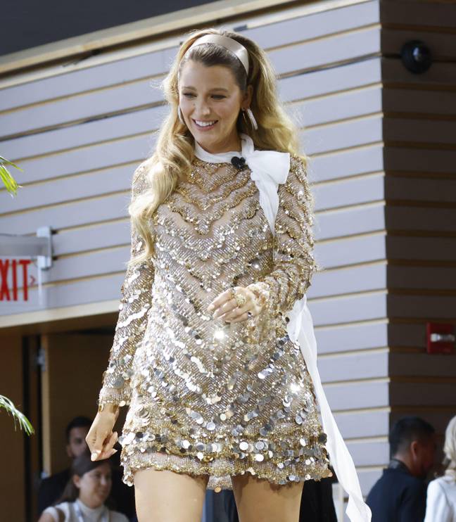 Blake Lively showed off her baby bump at the Forbes Power Women's Summit. Credit: UPI / Alamy Stock Photo