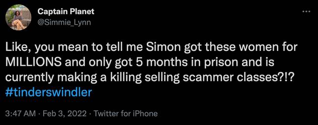 People couldn't believe how lax Simon's sentence is (Credit: Twitter)