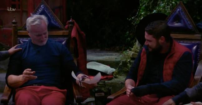 David read Danny's letter to the camp (Credit: ITV)