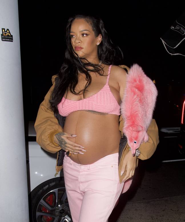 To Rihanna, “that dress is actually the closest thing to maternity clothes that I’ve worn so far.&quot; (Shutterstock).